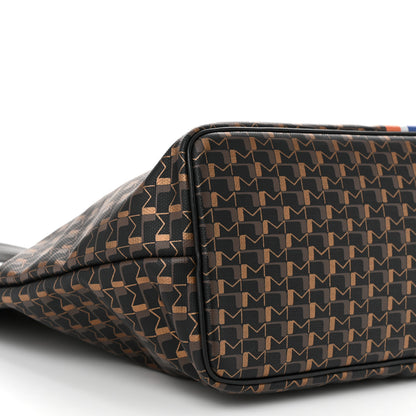 Moynat Grained Calfskin Canvas 1920 Oh! Tote Ruban MM Carbon Bronze 9 of 10