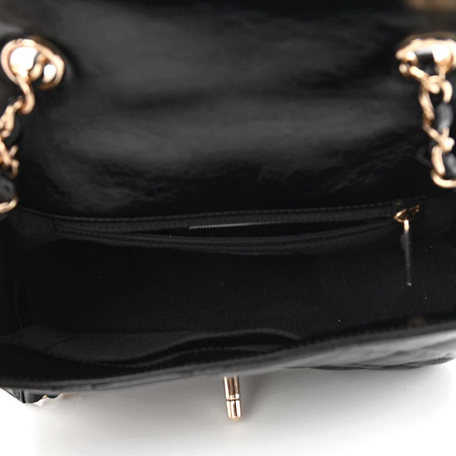 Chanel Crumpled Glazed Lambskin Quilted Mini Flap Black 4 of 10