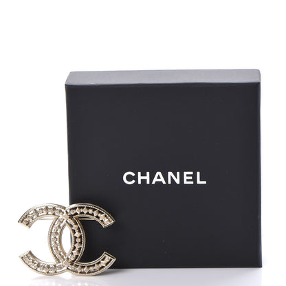 Chanel CC Brooch Light Gold 5 of 5