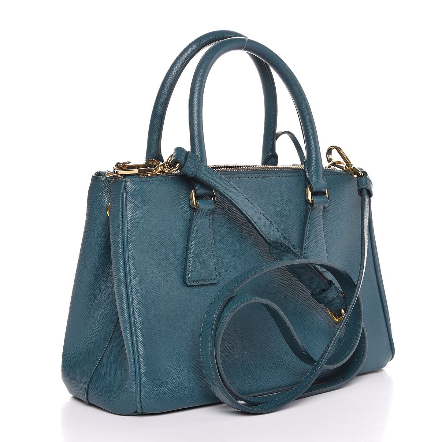 Saffiano Lux Mini Galleria Double Zip Tote Ottanio