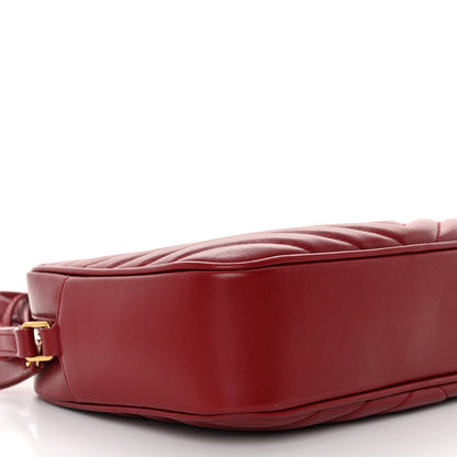 Saint Laurent Calfskin Matelasse Monogram Lou Camera Bag Red 8 of 10