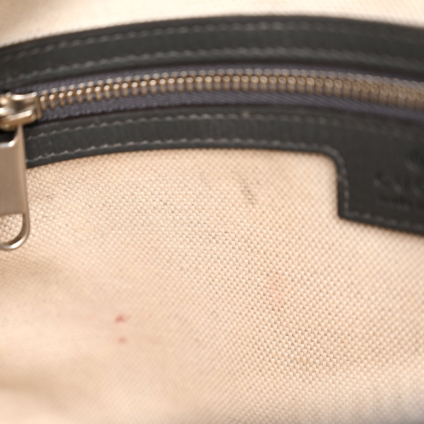 GG Supreme Monogram Textured Dollar Calfskin Web Ophidia Wristlet Shoulder Bag Grey Black Graphite Grey