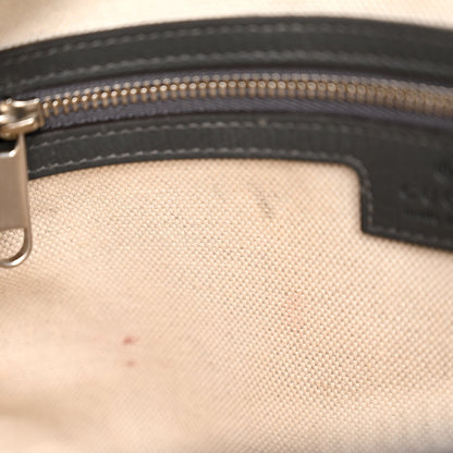 Gucci GG Supreme Monogram Textured Dollar Calfskin Web Ophidia Wristlet Shoulder Bag Grey Black Graphite Grey 10 of 10