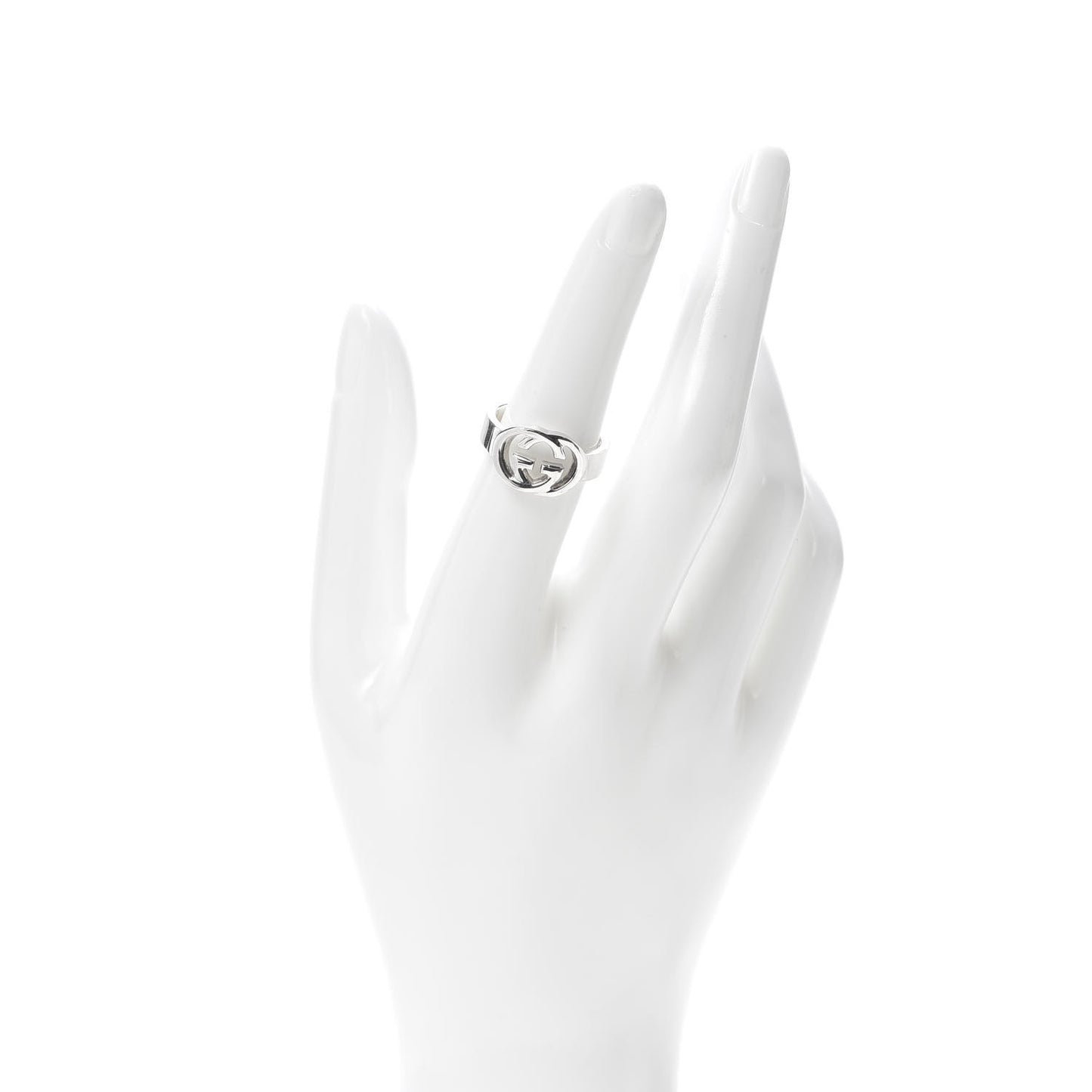 Sterling Silver Interlocking G Ring 54 6.75