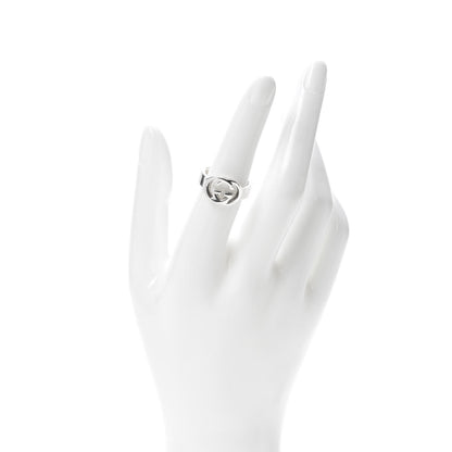Gucci Sterling Silver Interlocking G Ring 54 6.75 2 of 7