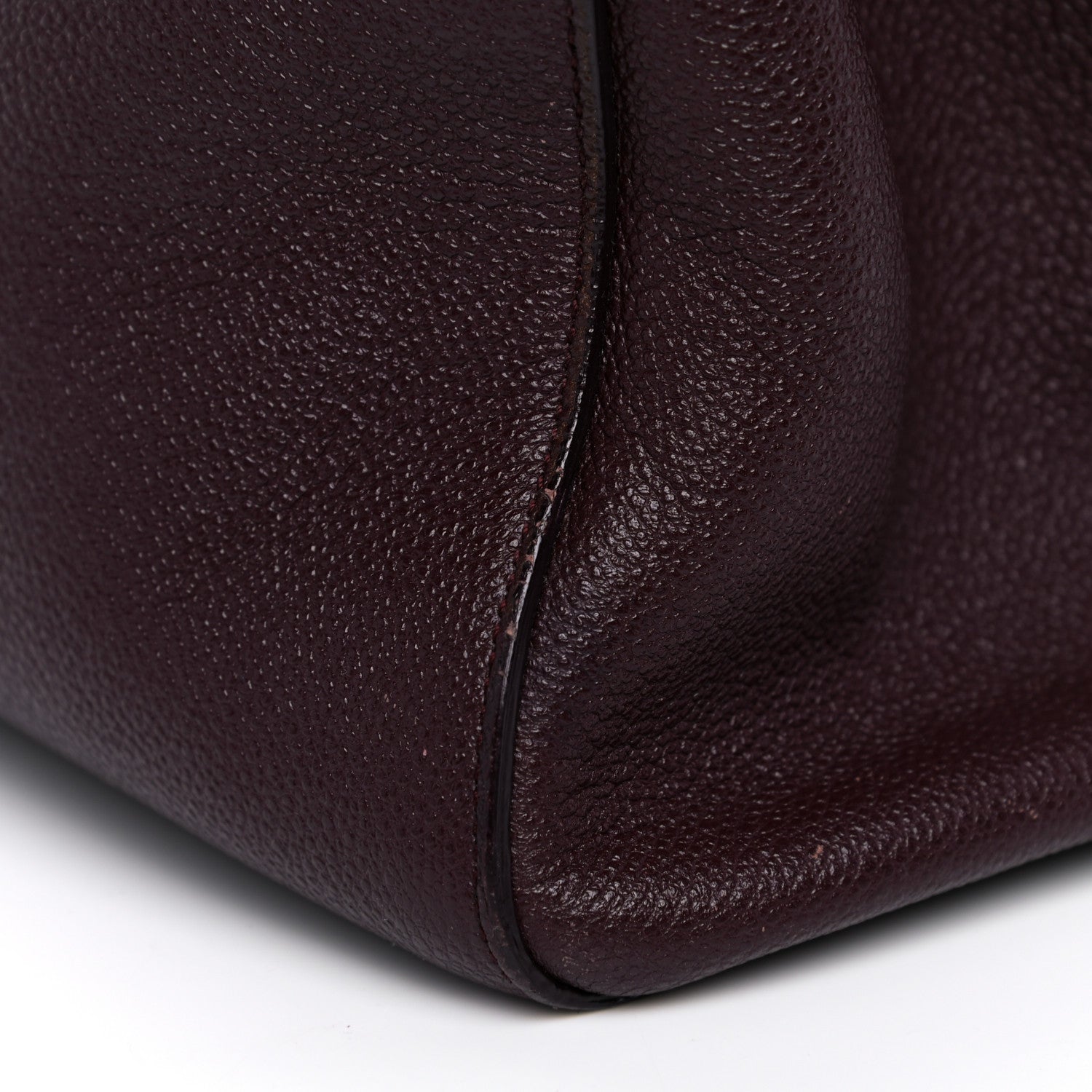 Saint Laurent Grained Calfskin Medium Cabas Rive Gauche Amaranto 16 of 29