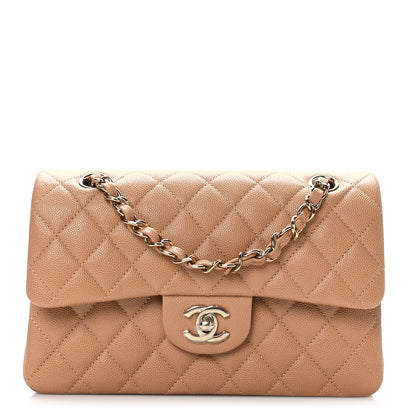 Chanel Caviar Quilted Small Double Flap Dark Beige 1 of 9