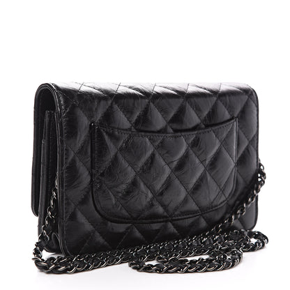 Chanel Aged Calfskin Quilted Reissue Wallet On Chain WOC So Black 2 of 9
