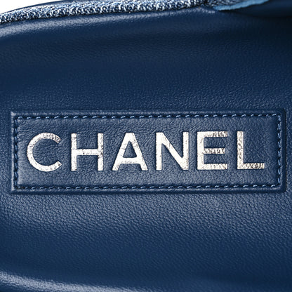 Chanel Denim CC Velcro Dad Chain CC Slide Sandals 39 Blue 9 of 11