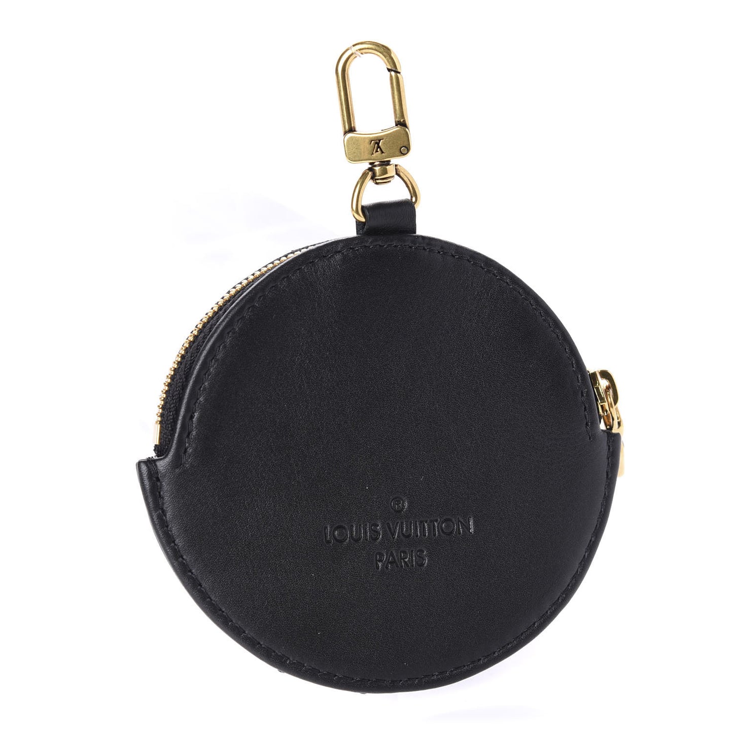 Calfskin New Wave Multi Pochette Round Coin Purse Black