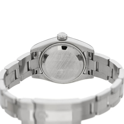 Rolex Stainless Steel 18K White Gold Diamond Black Mother of Pearl 26mm Datejust Watch Silver 179174 4 of 5