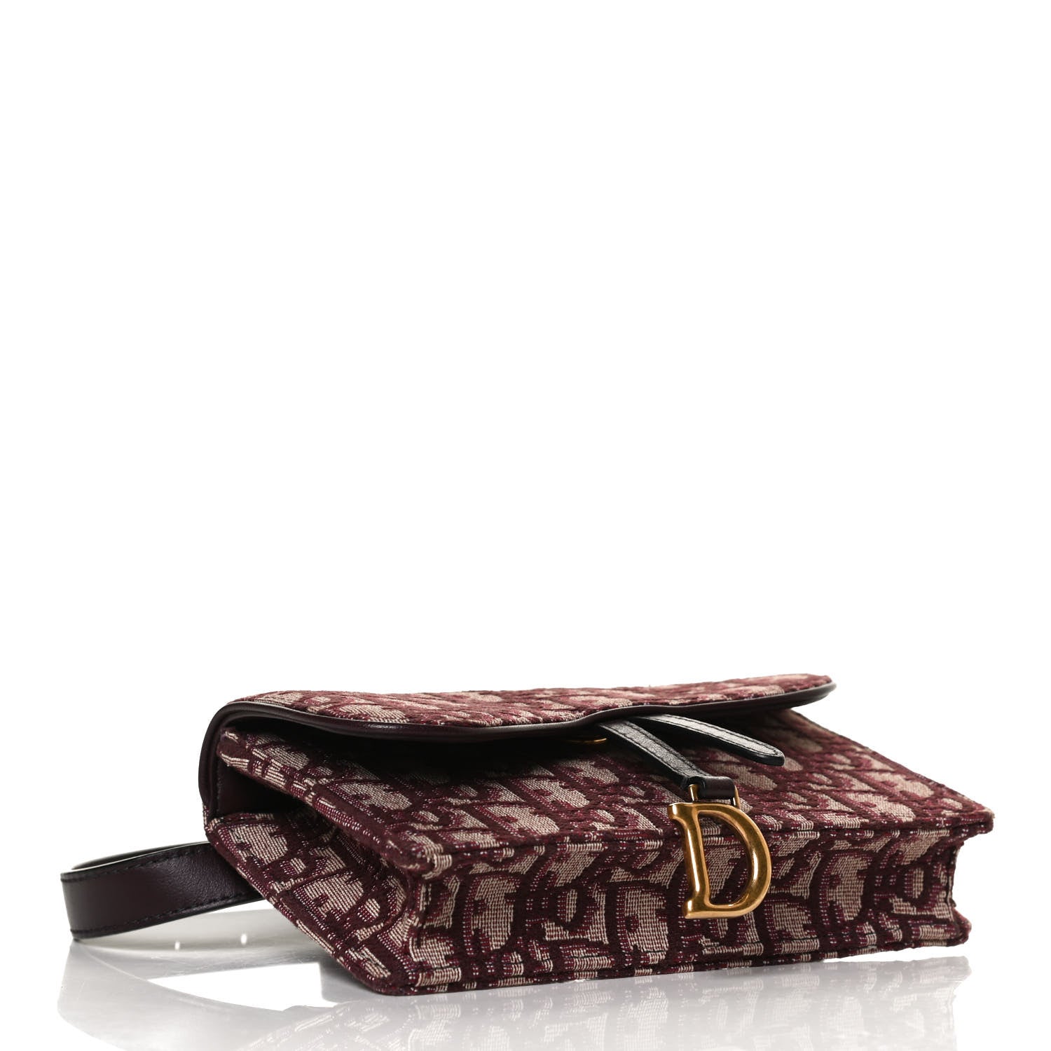 Christian Dior Oblique Saddle Belt Bag Bordeaux 4 of 13
