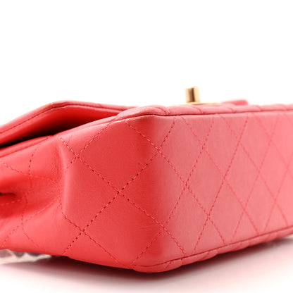 Chanel Lambskin Quilted Mini Rectangular Flap Red 9 of 11