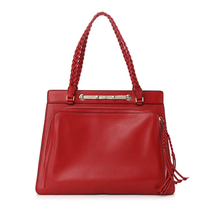 Valentino Garavani Vitello Demetra Satchel Red 1 of 9