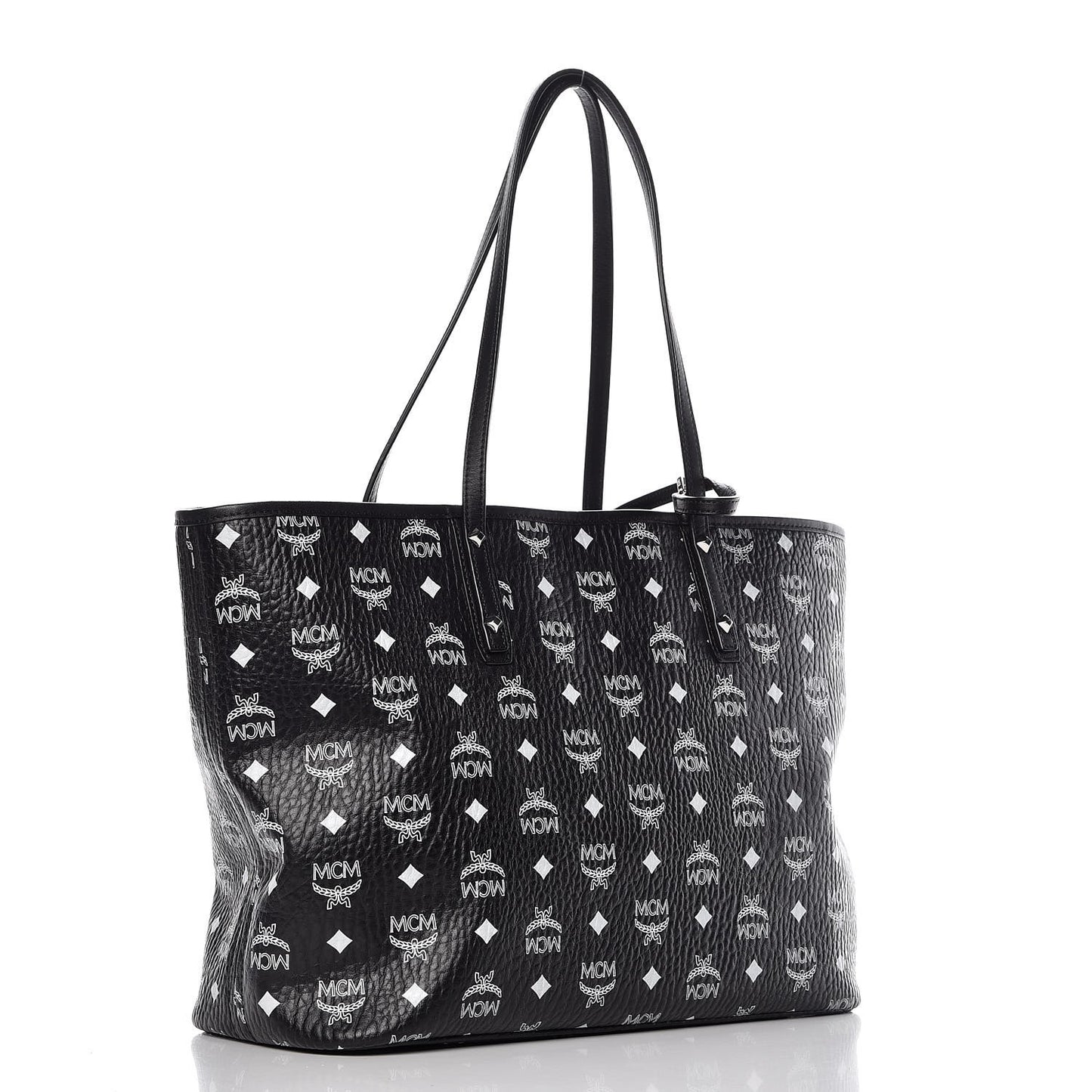Visetos Medium Anya Zip Top Shopper Tote Black