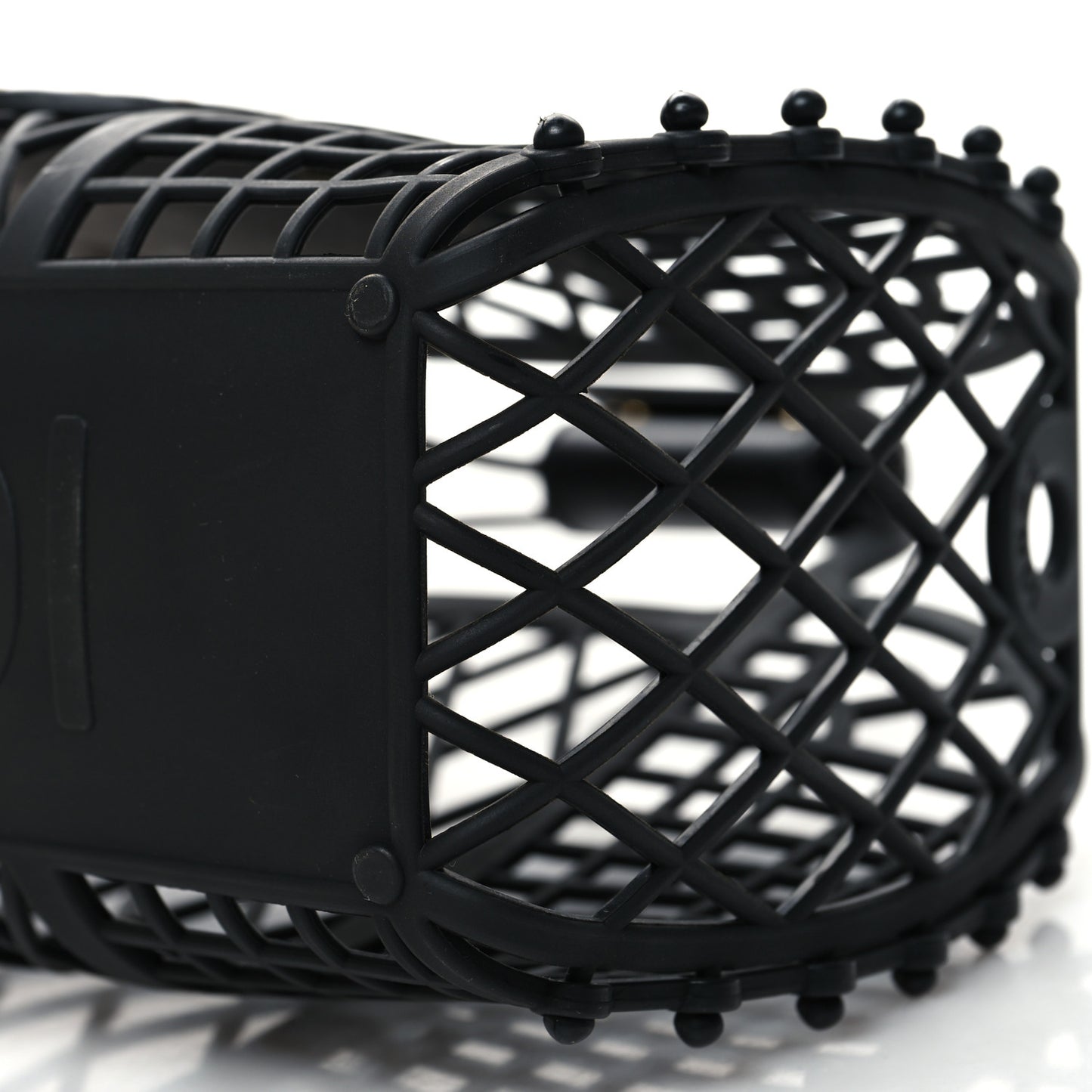 Recycled Plastic Vitello Liberty Matte Small Fendi Basket Black Miele Scuro