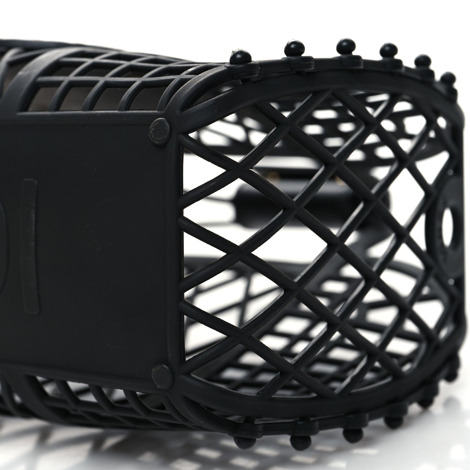 Fendi Recycled Plastic Vitello Liberty Matte Small Fendi Basket Black Miele Scuro 11 of 11