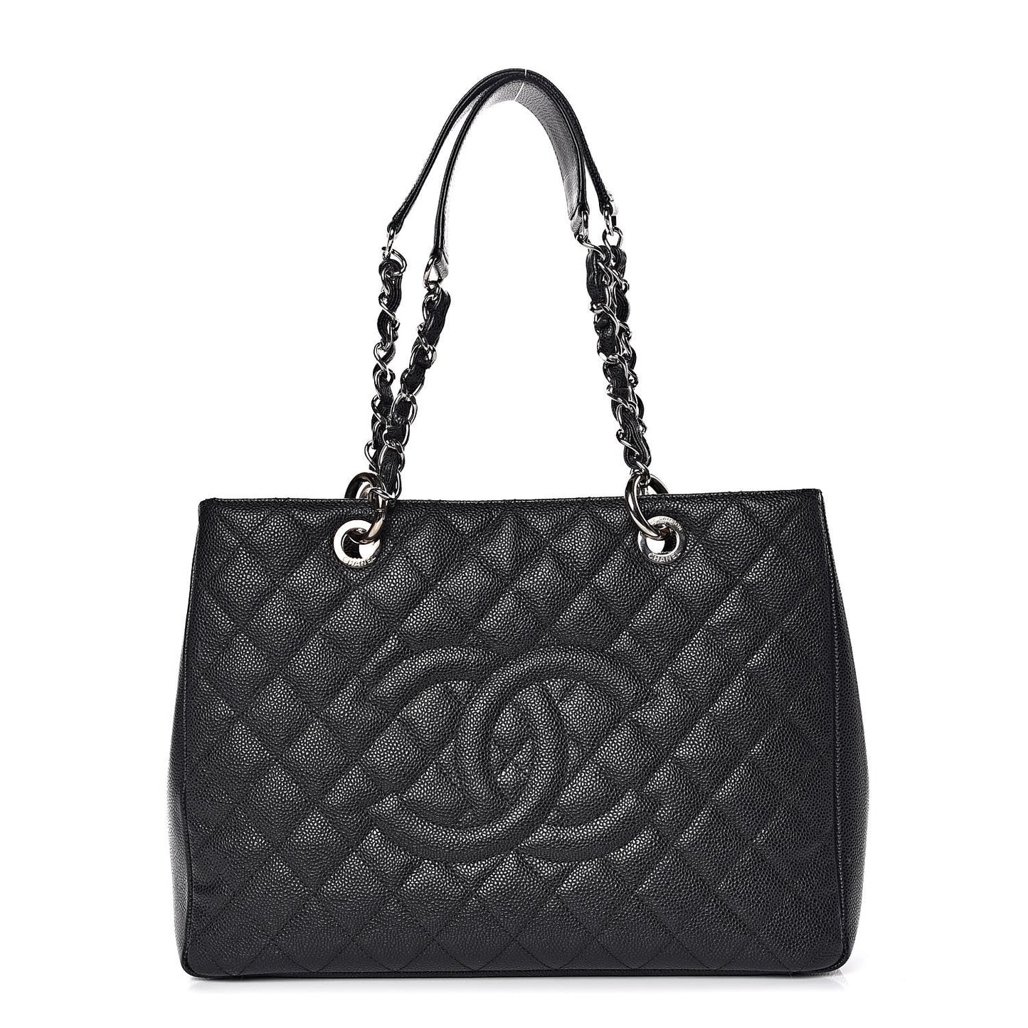 Caviar Quilted Grand Shopping Tote GST Black