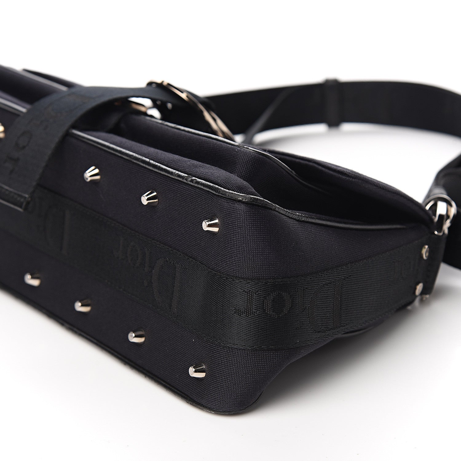 Christian Dior Silk Jersey Crystal Hardcore Clutch Black 7 of 10