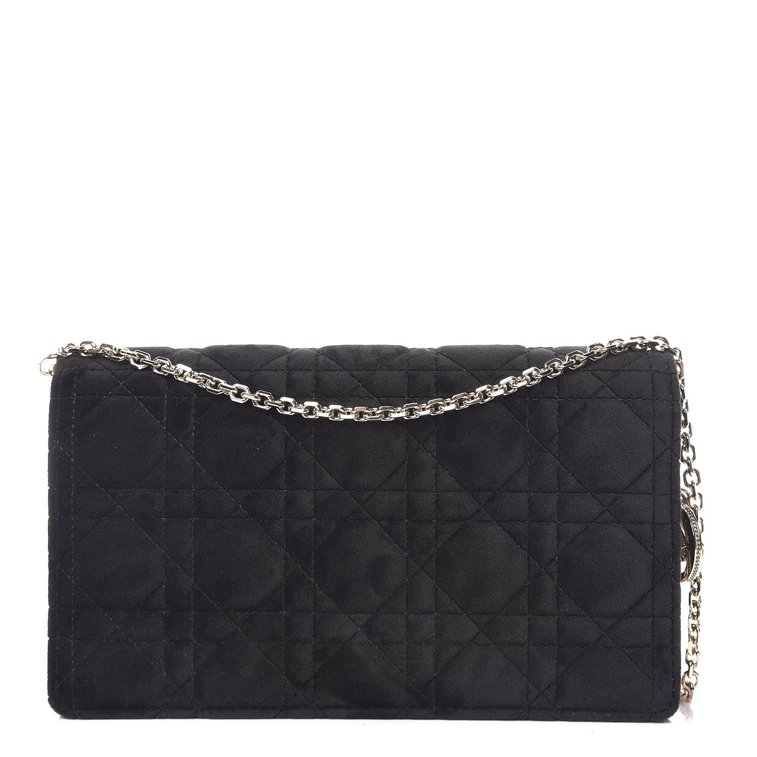 Christian Dior Velvet Cannage Lady Dior Convertible Clutch Black 1 of 12