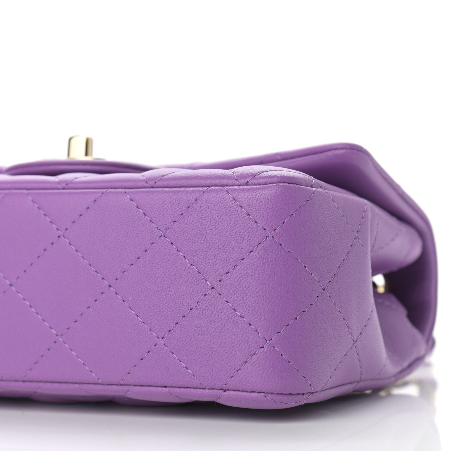 Chanel Lambskin Quilted Mini Rectangular Flap Purple 9 of 9