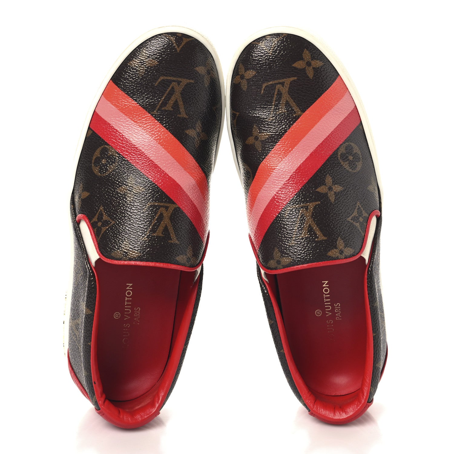Louis Vuitton Monogram Frontrow Slip On Sneakers 36.5 Rouge 2 of 8