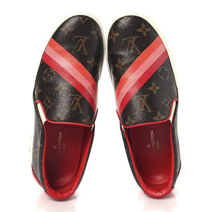 Louis Vuitton Monogram Frontrow Slip On Sneakers 36.5 Rouge 2 of 8
