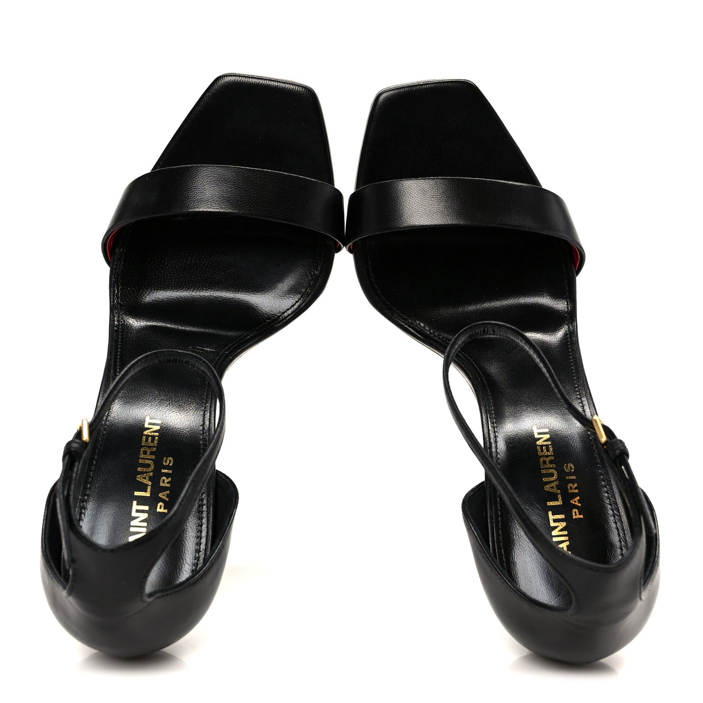 Calfskin Amber 105 Ankle Strap Sandals 37.5 Black