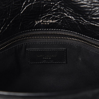 Saint Laurent Crinkled Calfskin Matelasse Monogram Medium Niki Chain Satchel Black 5 of 8