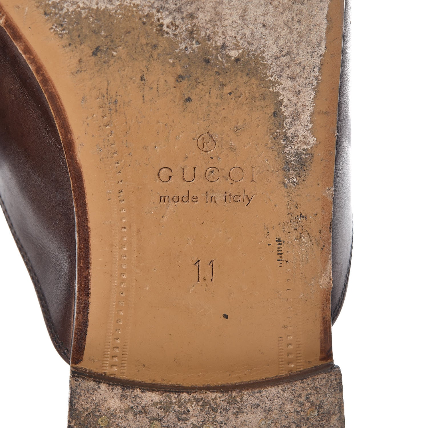 Gucci Calfskin Mens Princetown Slippers 11 Fondente Brown 8 of 18