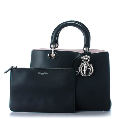 Christian Dior Calfskin Medium Diorissimo Black Rose Poudre 3 of 8