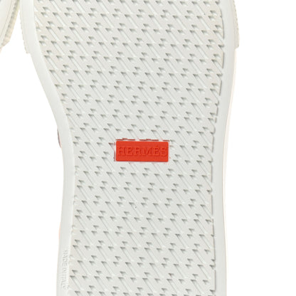 Hermes Calfskin Canvas Day Sneakers 36 Framboise White 6 of 11