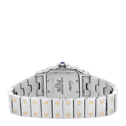 Cartier Stainless Steel 18K Yellow Gold 24mm Santos De Cartier Galbee Quartz Watch 3 of 4