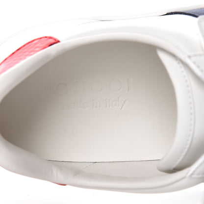 Gucci Calfskin Ayers Web Mens Ace Bow Lace Sneakers 5 White 9 of 11