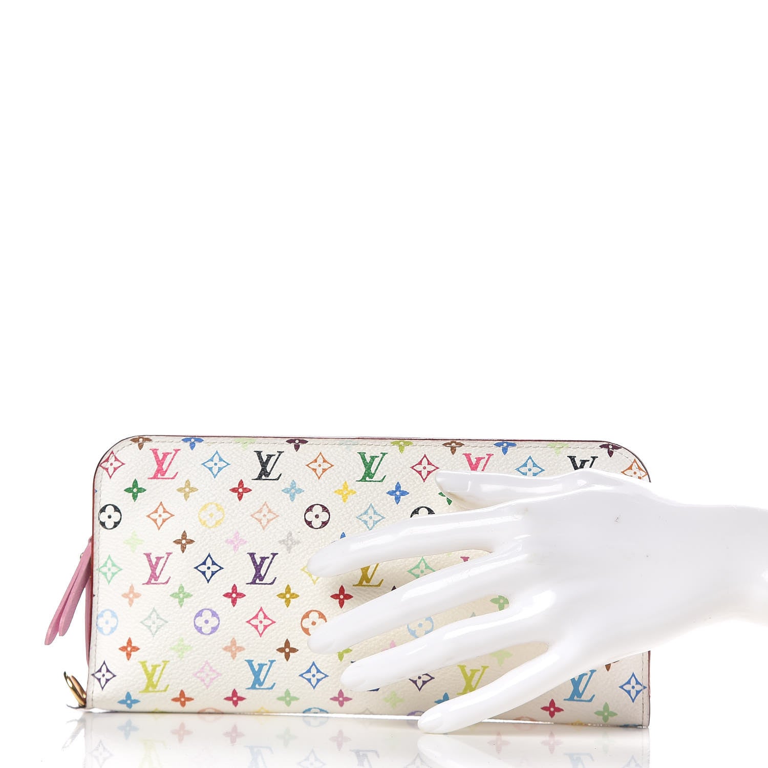Louis Vuitton Monogram Multicolor Insolite Wallet White Litchi 2 of 10