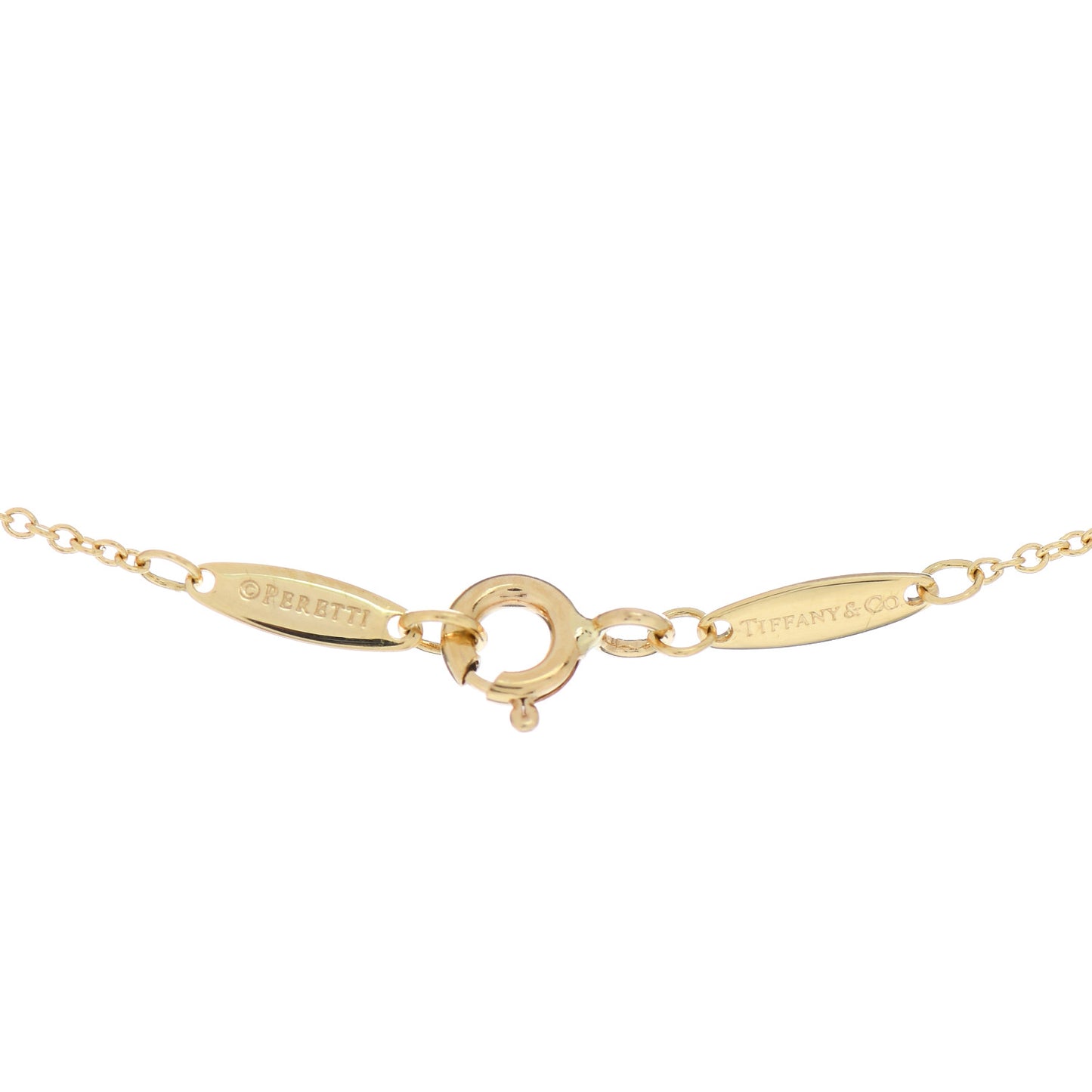 18K Yellow Gold Diamond .41ct Elsa Peretti Diamonds by the Yard Pendant Necklace