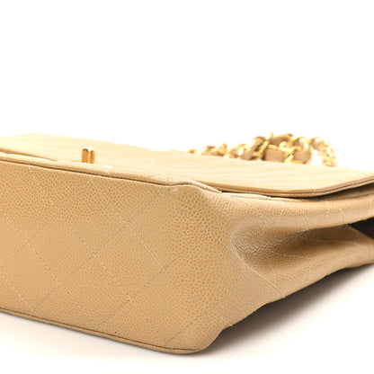 Chanel Caviar Quilted Jumbo Single Flap Beige 10 of 11