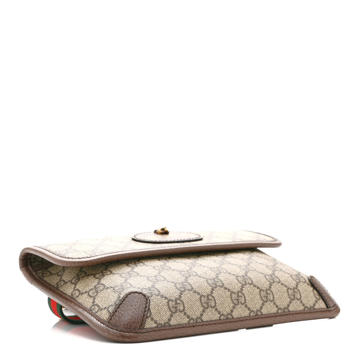 GG Supreme Monogram Neo Vintage Web Belt Bag Brown