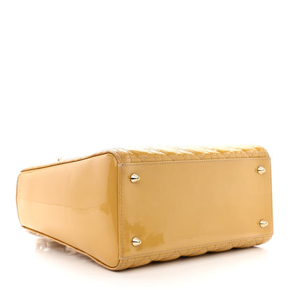 Christian Dior Patent Cannage Medium Lady Dior Beige 4 of 14