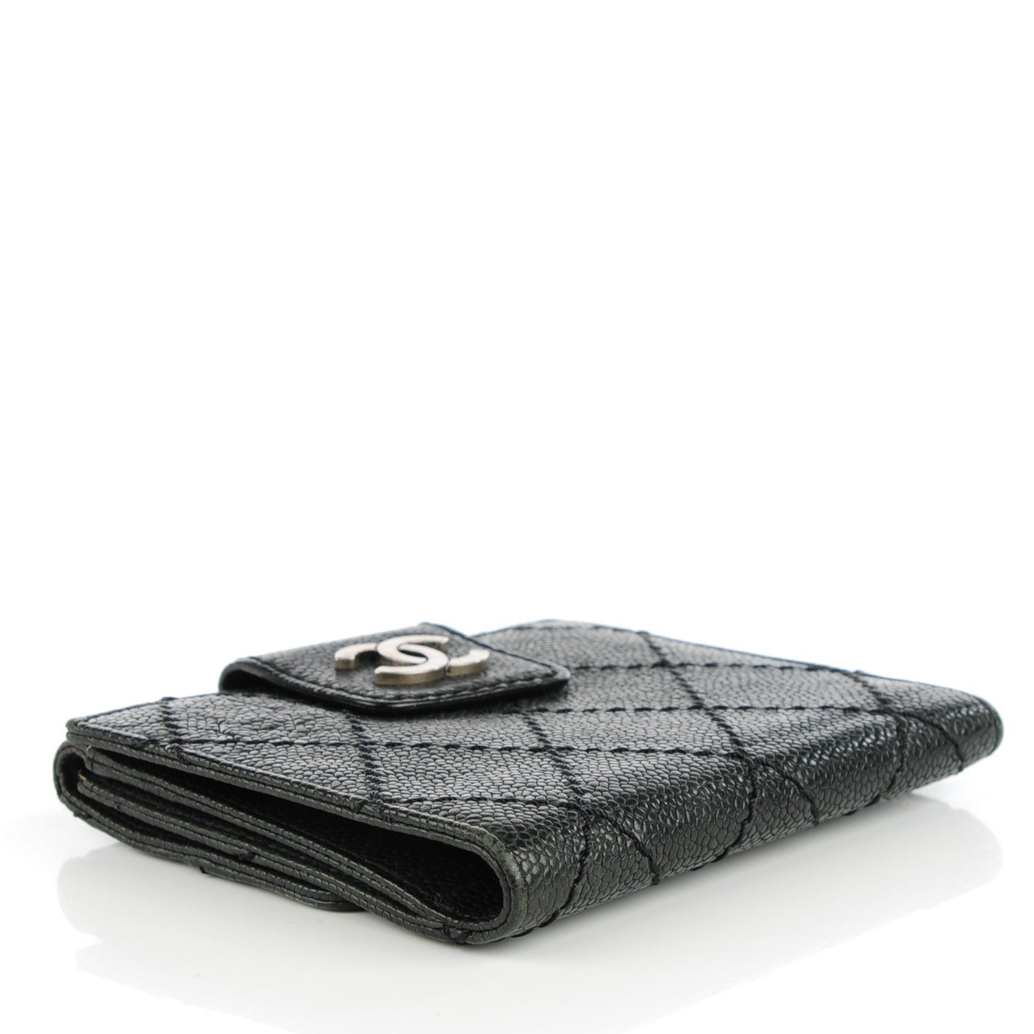 Chanel Caviar Outdoor Ligne French Wallet Black 4 of 7
