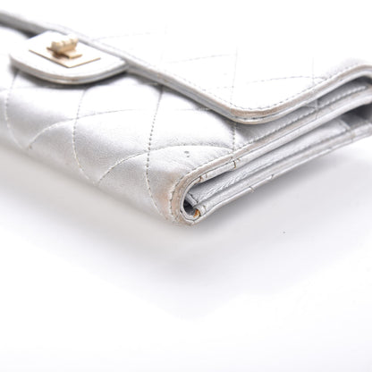 Chanel Metallic Lambskin Quilted Reissue Wallet Silver 13 of 22