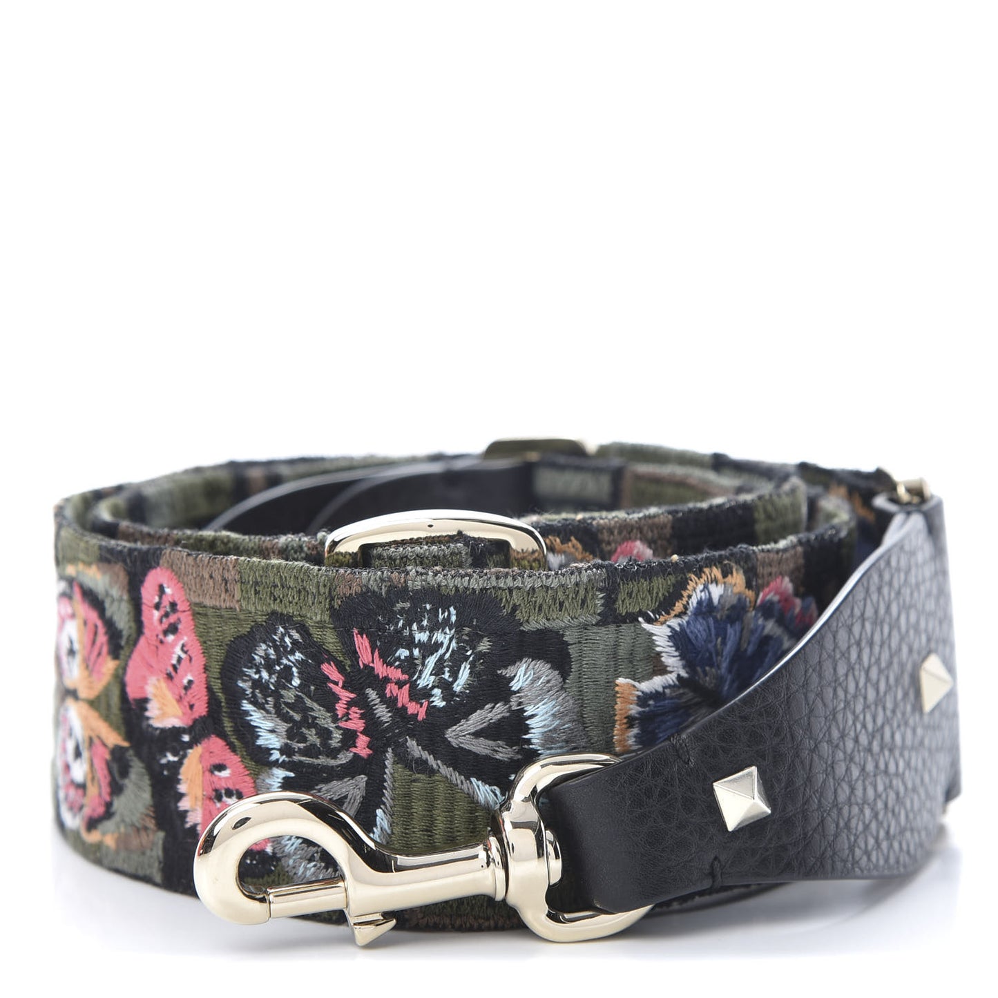Canvas Camubutterfly Rockstud Guitar Strap Multicolor