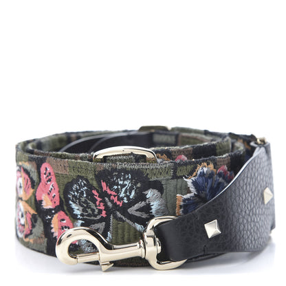 Valentino Garavani Canvas Camubutterfly Rockstud Guitar Strap Multicolor 1 of 4