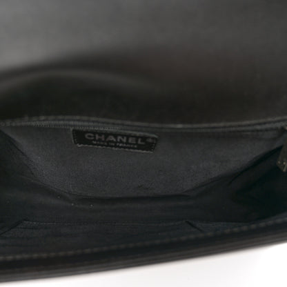 Chanel Lambskin Geometric Chevron Quilted New Medium Boy Flap Black 5 of 12