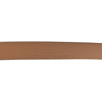Gucci Azalea Calfskin Enamel Monochrome Double G 20mm Belt 80 32 Camelia 3 of 5
