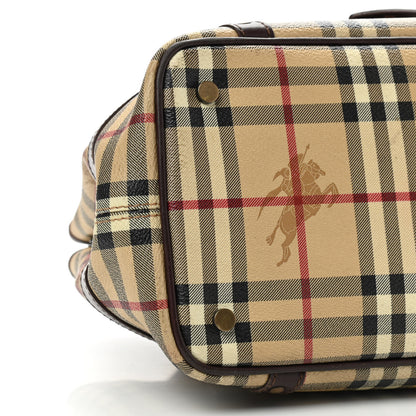 Burberry Haymarket Check Buckle Satchel Chocolate 10 of 17