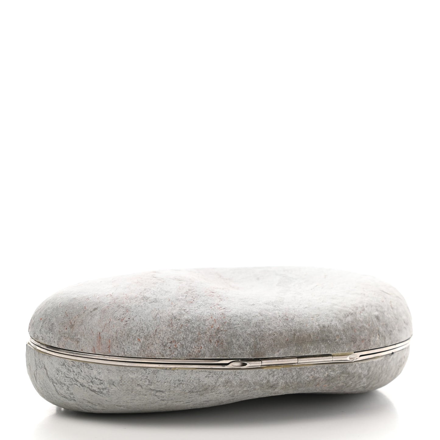 Pebble Rock Mini Chain Clutch Grey
