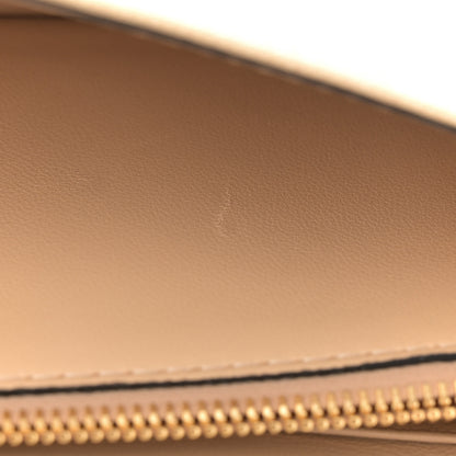 Valentino Garavani Raffia VLogo Wallet on Chain Beige 10 of 11