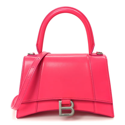 Balenciaga Shiny Box Calfskin Small Hourglass Top Handle Bag Acid Fuchsia 1 of 10