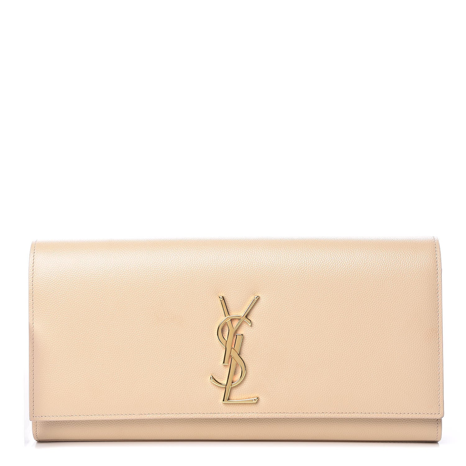Saint Laurent Grain De Poudre Classic Monogram Cassandre Clutch Nude Powder 1 of 12